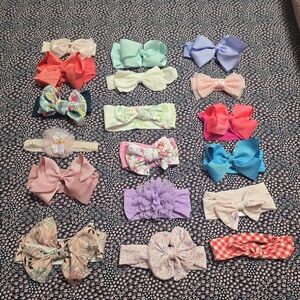 Bundle Of Hair Bows Size 0-24 Months